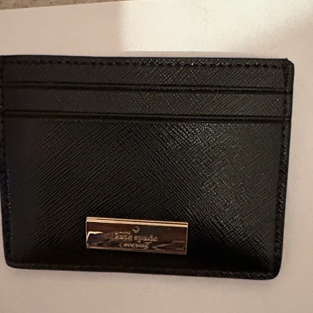 Kate Spade Black Leather Card‎ Case